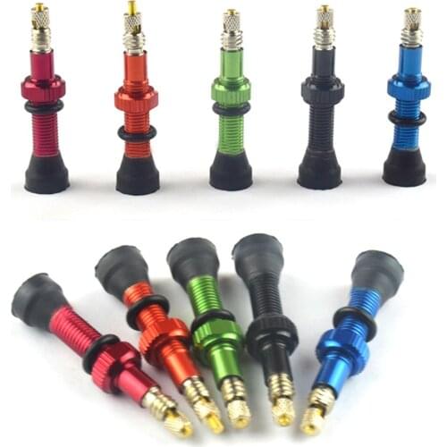 2Pcs 48/60/78mm Road MTB Bike Bicycle Tubeless Tires Alloy Presta Valve Stems Brass Core Bicycle Cycling Equipment Accessories