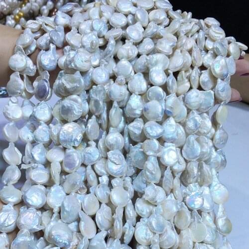 Natural freshwater pearl high quality 36 cm perforated loose beads DIY ladies necklace bracelet production 12-16mm