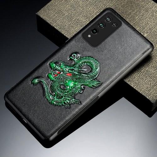 3D Emboss Genuine Cow Leather Fitted Case For Honor 10X Lite 9X 8X Note 10 V30 Pro V20 V10 10i 20i 30S 30 Pro 20 Pro 10 9 Lite