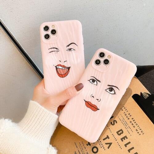 Face Expression TPUPhone Case for iPhone XS MAX 6S 7plus XR iPhone 8plus Case with Desert Pattern Back Cover for iPhone 11promax
