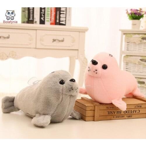 BOLAFYNIA Children plush stuffed toy Small animal simulation sea lion baby kids plush toy for Christmas birthday gift
