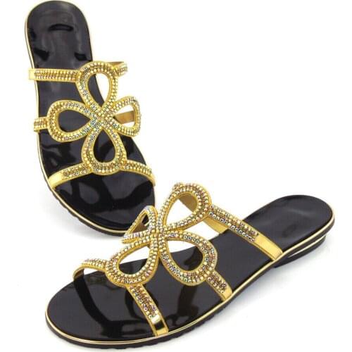 DoershowSelling fast Italy ladies' s shoes,African women low-heeled sandal and matching bags with stone for Party wedding!DD1-75