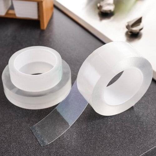 Thickness 2mm/1mm Nano Tape Double Sided Tape Transparent NoTrace Reusable Waterproof Adhesive Tape Cleanable Home tape Supplies