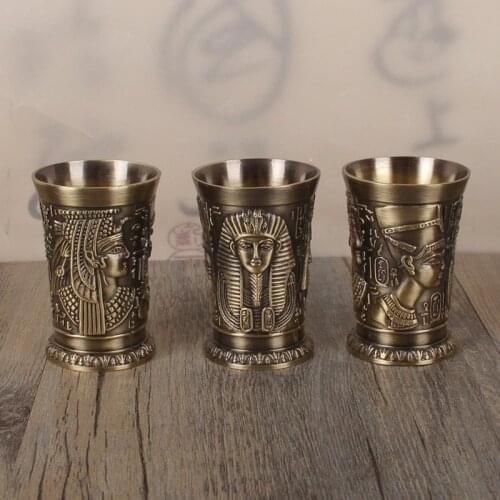 The Revenant Same Design Copper Shot Glass Egypt Indian Cocktail Liquor Metal Cup Wine Glasses Pharaoh Cleopatra Rameses Ra God