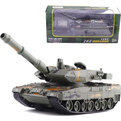 Simulation Leopard Main Battle Tank Can Fire Shells With Sound And Light Alloy Military Model Collection Ornaments Kids Toys
