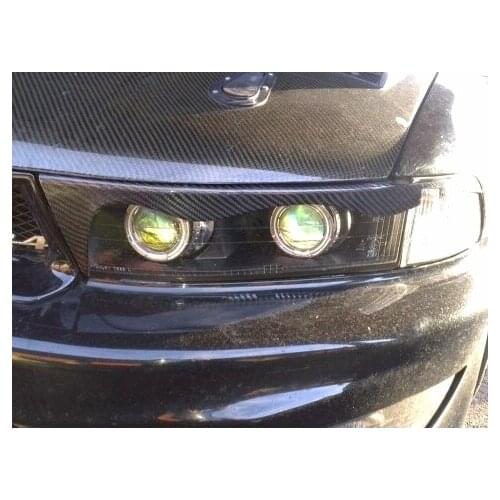 Carbon Fiber Headlight Eyebrows Eyelids for 1997-2002 Mitsubishi Galant
