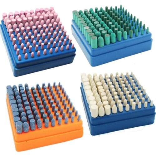 100pcs/set Rubber Wool Ceramic Grinding Head Tool Ceramic Mounted Point For Dremel Drill Rotary Tools Abrasive Grinding Bits