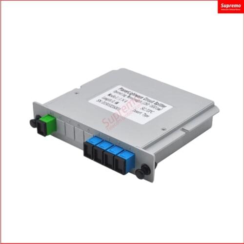 Splitter SC UPC PLC 1X4 splitter Fiber Optical Box FTTH PLC Splitter box with 1X4 Planar waveguide type Optical splitter