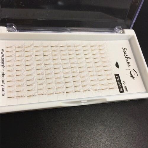 Seashine 4D Colour Russian Volume Lash Extension Blue Purple Brown Pink Soft C D Curl 8-15mm Color Premade Fans Eyelash Colorful