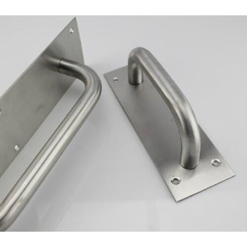 Stainless steel door handle knob signs shake handshandle Wooden door shake handshandle Push and pull board fire door handle