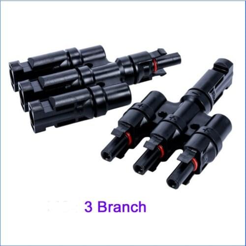Solar 2T 3T 4T 5T 6T Branch parallel connection 30A 50A 1000V Electrical Solar Connector Photovoltaic Panel Cable Wire Connect
