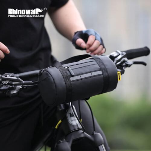 Rhinowalk Bike Handlebar Bag Bicycle Front Bag Storage Bag Handbag with Shoulder Strap for Road Mountain Bike Cycling Travel