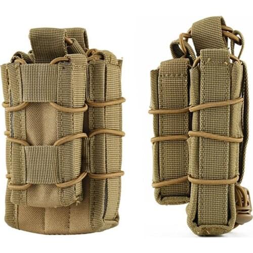 Tactical MOLLE Pistol Rilfe Double Magazine Mag Pouch Ammo Bag 5.56/7.62 9MM Hunting Gun Rifle Accessories M4 AK Glock AR15
