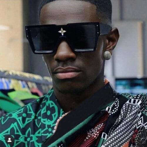 Unique Square Sunglasses Women Oversized PC Frame Eyeglasses Men Colored Sun Glasses Trend Clear Lens Versatile Glasses UV400