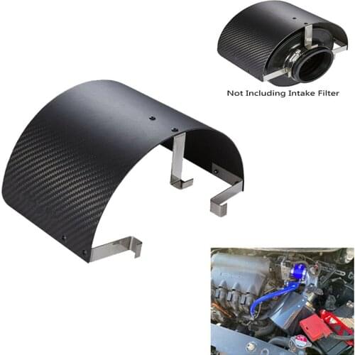Universal For 2.5''-5'' Neck Neo chrome Air Filter Cone Heat Shield Stainless Steel Car Air Intake Heat Shield