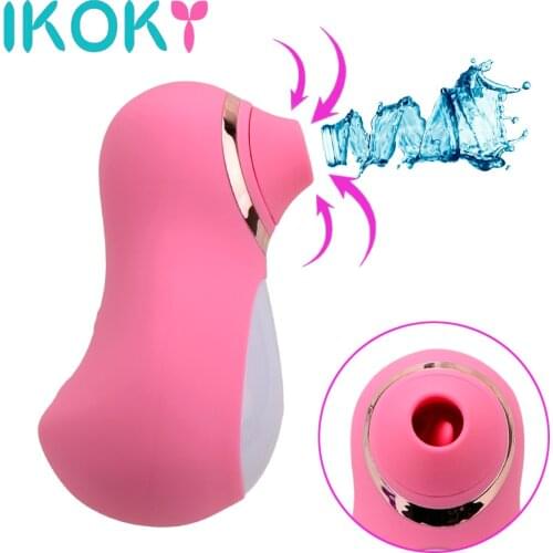 IKOKY Clitoral Sucking Vibrator Sex Oral Licking Nipple Tongue Vibrator G spot Clitoris Stimulator Silicone 10 Speeds