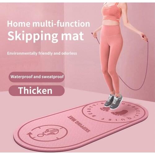 Waterproof Skipping Mat No Odor TPE Jump Rope Exercise Cushioning Mute Yoga Mat for Home Use