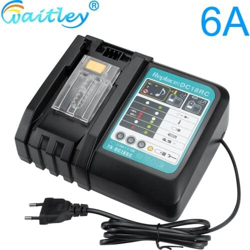 Battery Charger 6A Fast Charging Current For Makita 14.4V 18V 7.2V Tool Batterys Eu Plug 180W DC18RCT DC18RA 1290 BL1850 BL1860