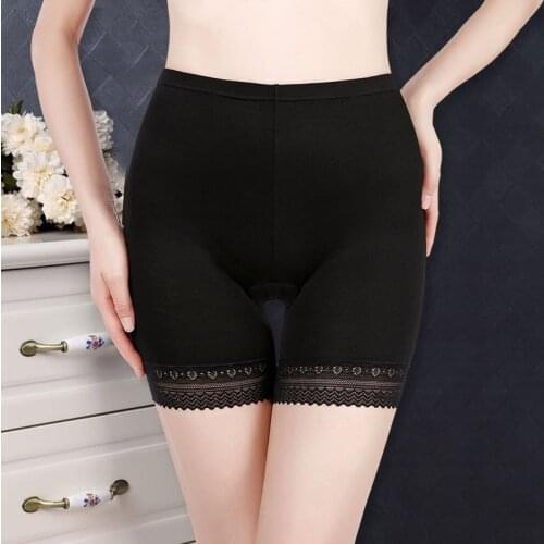 Womens Safety Pants Anti-Exposure Modal Cotton Lace Three-Point Leggings Summer Safety Pants Loose tight shorts safety shorts