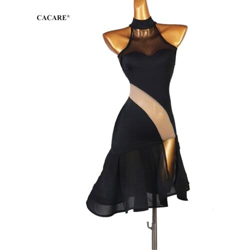 CACARE Sexy Latin Dance Dress Women Latina Salsa Latin Dance Competition Dresses Fringe CHEAP Customize D0885 Split Hem Backless