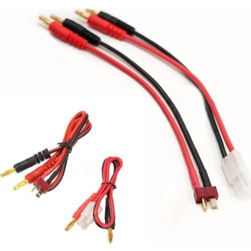 1pc male T plug to banana head / Oda palace to banana head RC silicone cable connector for IMAX B6 B6AC B8 charger adapter