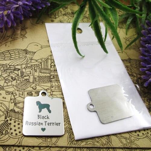 10pcs--"Black Russian Terrier"dog lover stainless steel charms more style for choosing DIY Charms pendants for necklace