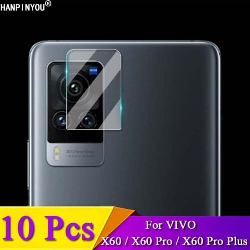 10 Pcs For ViVO X60 X60t Pro Plus China 5G Ultra Clear Ultra Slim Back Rear Camera Lens Protector Cover Soft Tempered Glass Film