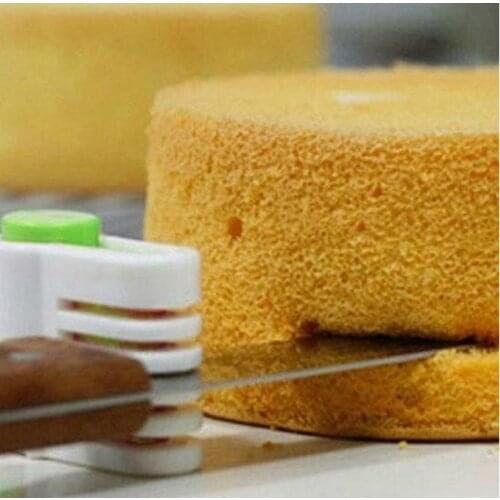 2pcs DIY Cake Slicer Bread Leveller Cutter Pack 5 Layers Adjustable Fixator Guide Cake Cutter Leveler Slicer Cutting Fixator