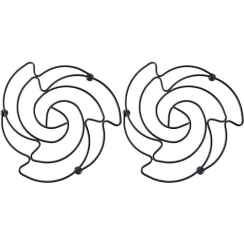 2PCS Iron Placemat Pan Pot Mat Holder Stand Hot Round Placemats Cookware Mats Drink Coasters Kitchen Gadgets