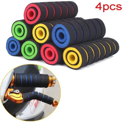Gmarty 4pcs/2Pairs Bike Racing Bicycle Motorcycle Handle Bar Foam Sponge Grip Cover MTB Folding Bike Bicycle Handlebar Anti-slip
