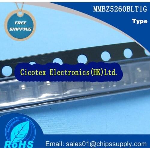 50pcs/lot MMBZ5260BLT1G 5260 SOT-23 DIODE ZENER 43V 225MW SOT23-3