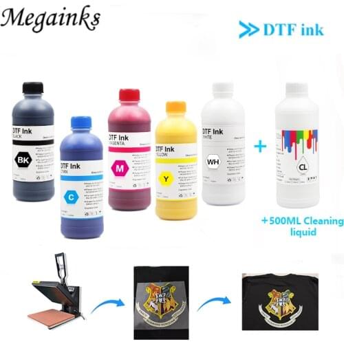 500ML*5PCS DTF INK & 500ML clean For DTF Ink For Epson L1800 L800 L805 I3200 modified printer DTF Direct Transfer Film PET Film