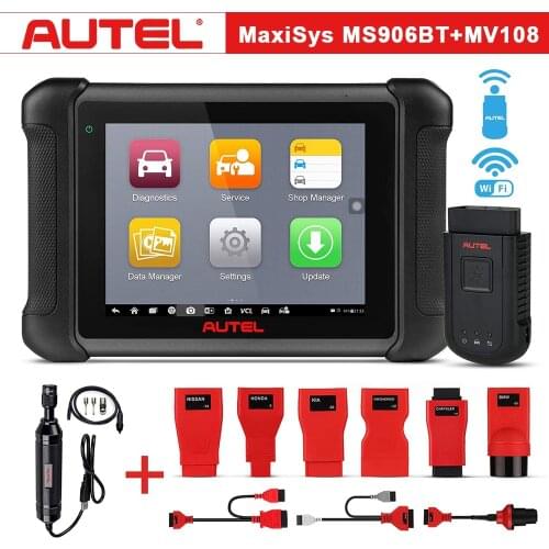 Autel MS906BT Car Diagnostic Tool Maxisys MS906BT OBD2 Scanner Automotive Key Coding Key Programmer PK MS906 MS906TS