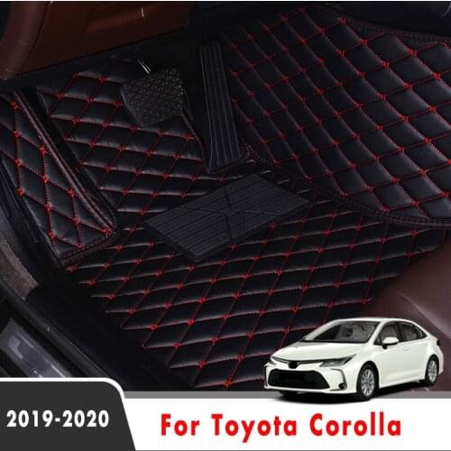 Car Floor Mats For Toyota Corolla E210 210 2020 2019 Auto Accessories Custom Protector Covers Waterproof Anti dirty Leather Rugs