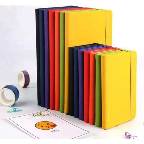 Business A5 Notebook PU Leather Strap Diary Office Stationery Notebook A6 Notebook Custom Simple Fashion