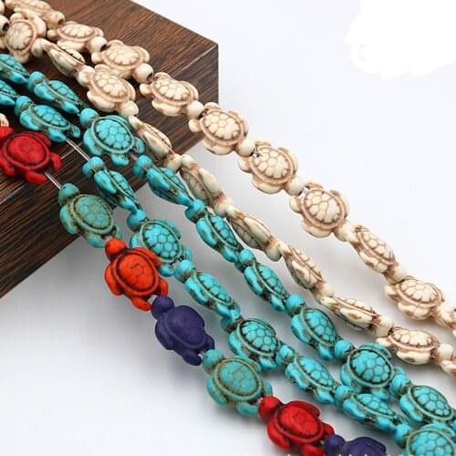 Little Turtle Turquoises Stone Beads For Jewelry Making 15X18MM Tortoise Beads DIY Bracelet Necklace Pendant Strand 15