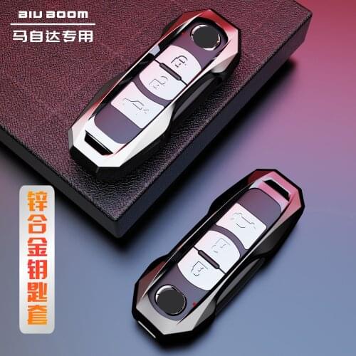 Zinc Alloy Car Key Fob Cover Case Protect for Mazda 2 Mazda 3 Mazda 5 Mazda 6 CX-3 CX-4 CX-5 CX-7 CX-9 Atenza Axela MX5