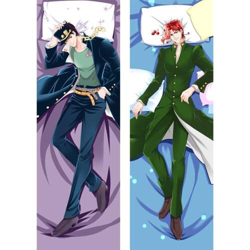 Hot Male Anime Characters JoJos Bizarre Adventure Kujo Jotaro Otaku Dakimakura Game Bedding Hugging Body Pillow Case 150x50 CM
