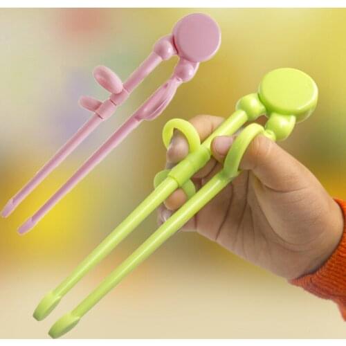 Baby Enlightenment Chopsticks Food Grade Kids Training Helper 1 Pair Plastic Children Tableware Learning Training Chopsticks