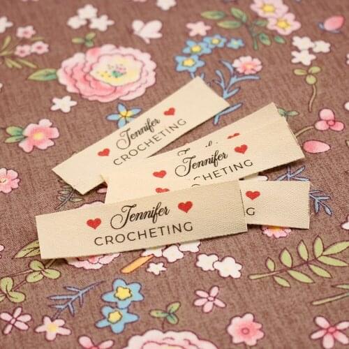 Clothing Labels, Personalized Brand, Custom Logo, Cotton Tags, Business Name, White Fabric, Sewing, 15mm x 60mm (MD5227)
