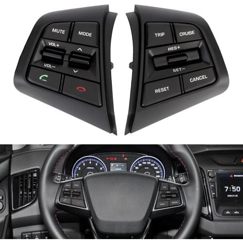 For Hyundai ix25 (creta) 1.6L Remote Volume Button With Cables Cruise Control Bluetooth Switches Car Steering Wheel Buttons