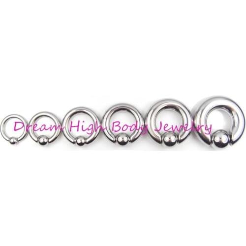 Large Size BCR Ball Close Ring 316l Surgical steel 3mm 4mm 5 Captive Bead Nipple Ring Ear Nose Lip Eyebrow Larbet Body Piercing
