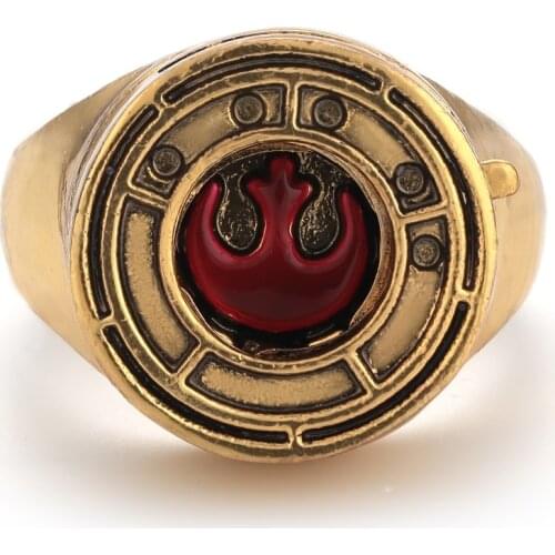 Roses Ressistance Ring Replica The Last Jedi Rose Ticos Rebel Alliance Iris Cooper Ring Men Women Cospaly Costume Jewelry