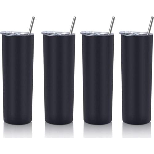 Skinny Tumblers Set, Skinny Stainless Steel Tumbler Set with Lids, Strata Cups, Skinny Slim Water Tumbler for Diy