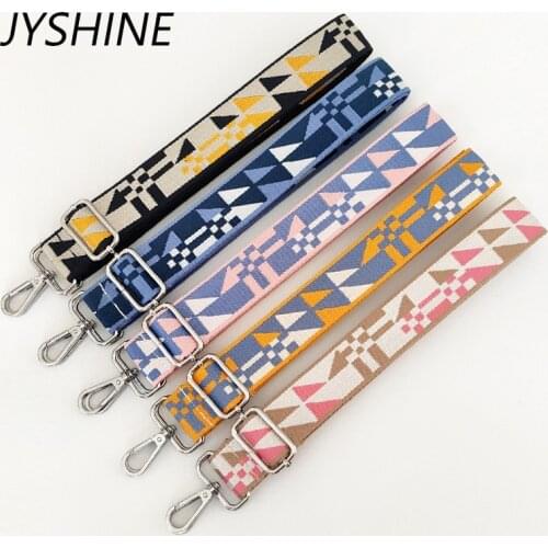 2021 New Geometric Patterns Wide Shoulder Straps Adjustable One-shoulder Messenger Bag Accessories Strap Replacement Long Belts