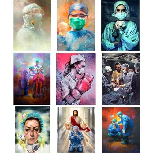 New Diamond Painting Full Square/Round Drill 5D DIY "Angel Nurse Doctors" Daimond Embroidery Rhinestone Cross Stitch Doctor gift