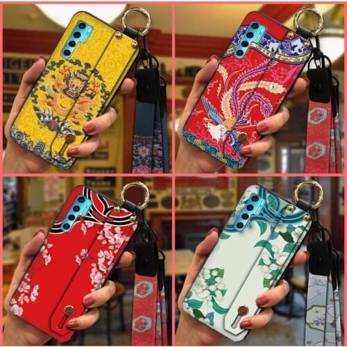 Soft Cover Phone Case For TCL 20 Pro 5G Original Wristband Lanyard Shockproof For Girls Waterproof
