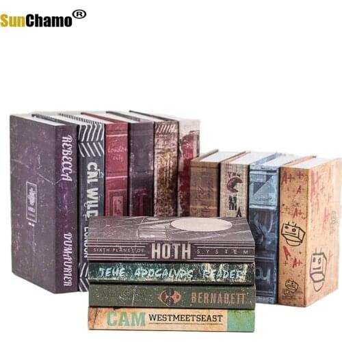 Retro Nostalgic Industrial Style Fake Book Simulation Decoration Antique Model Prop Study Room Office Decor Ornaments Ornament