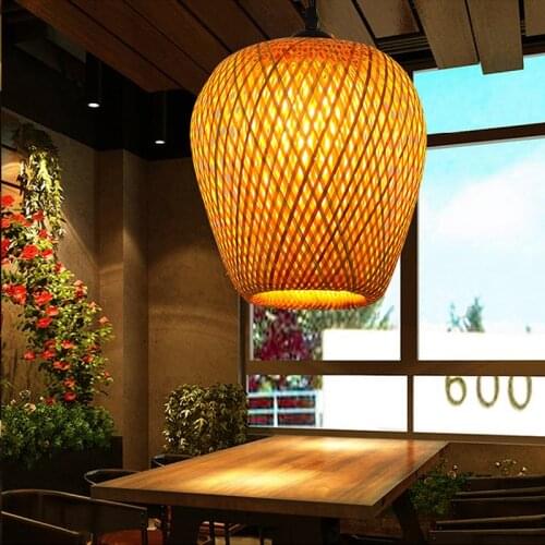 Modern Decor Pendant Lights for Room Bamboo Restaurant Industrial Hanging Pendant Lamp for Living Room Retro Lamp Light Fixture