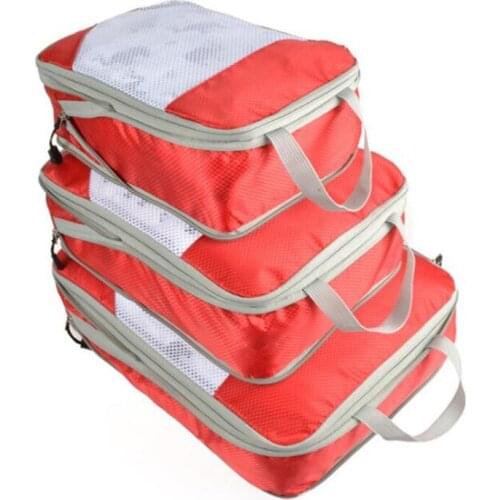 Three-piece Storage Clothes Nylon Waterproof Luggage Various Colors Large And Small Storage Bags Travel Compression Storage Bag
